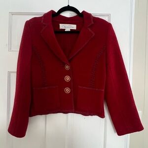 Oscar de la Renta wool jacket.